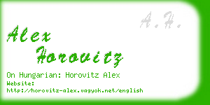 alex horovitz business card